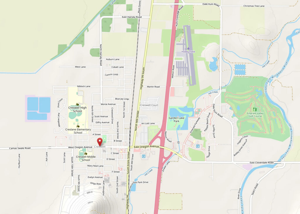 map of creswell oregon